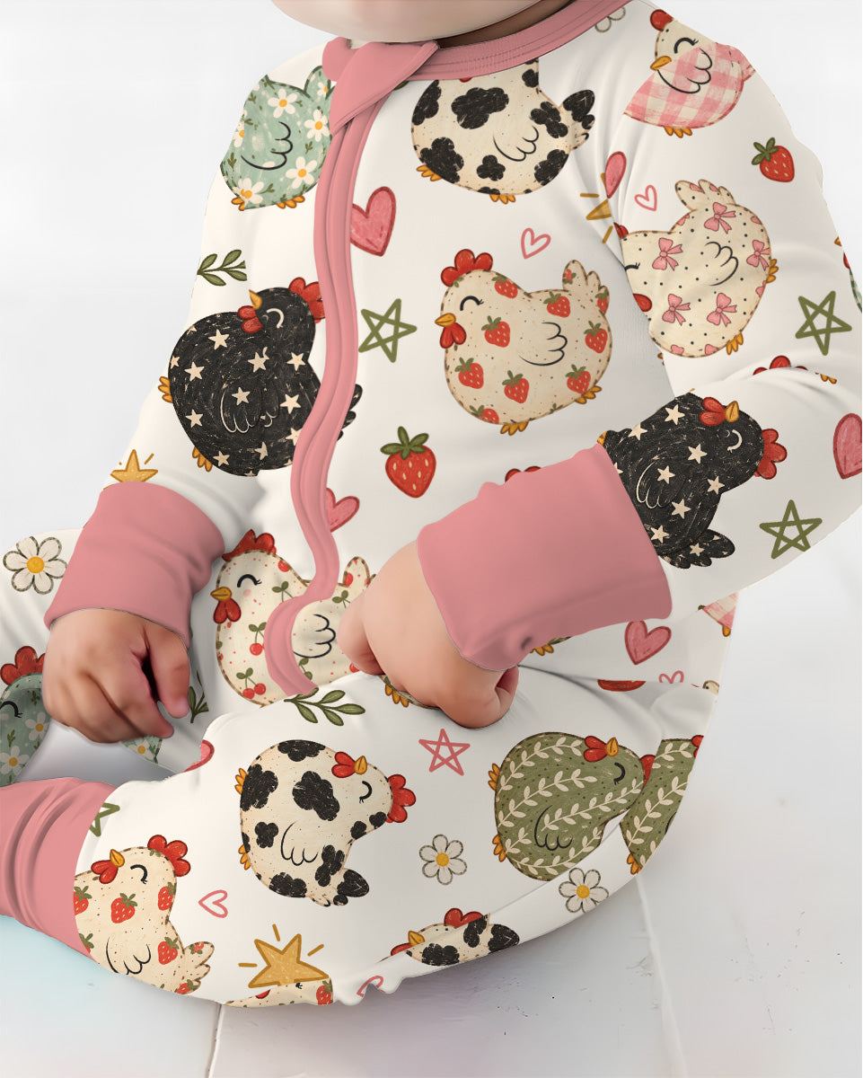 Playful Farm Chicken Bamboo Convertible Zippy