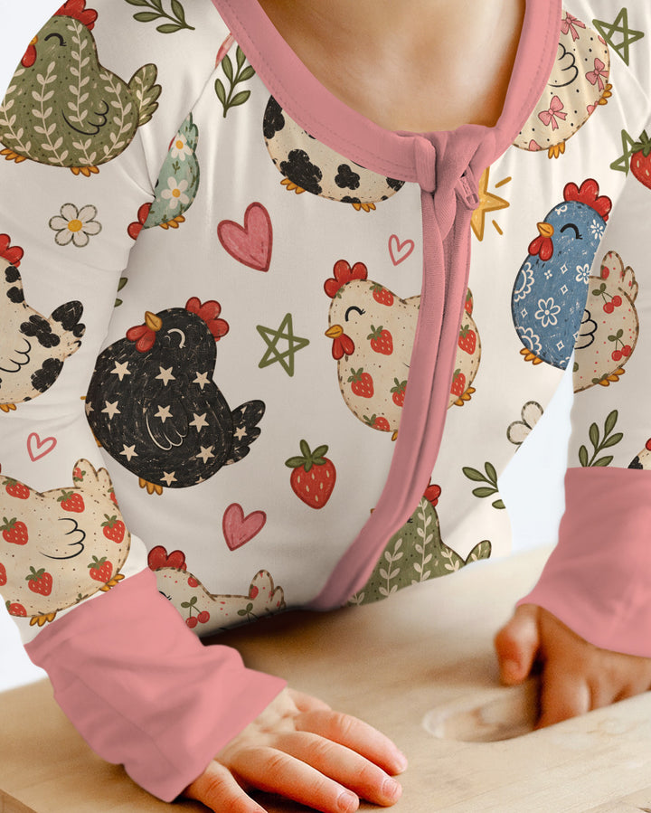 Playful Farm Chicken Bamboo Convertible Zippy