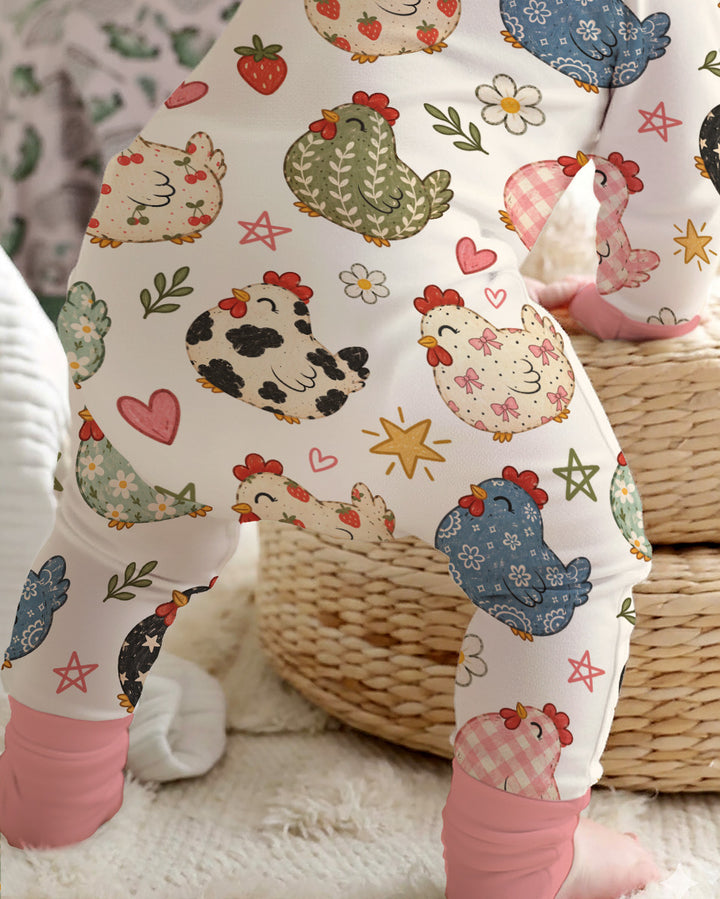 Playful Farm Chicken Bamboo Convertible Zippy