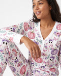 Floral Ghost & Pumpkin Garden Bamboo Women Pajama Set