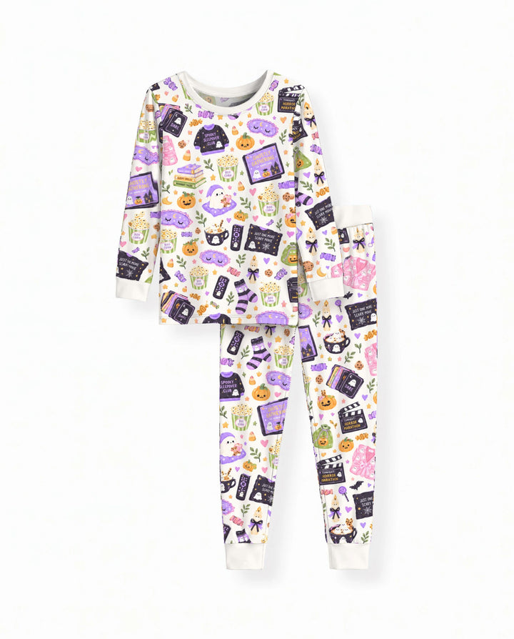 Cozy Halloween Sleepover Club Bamboo Two Piece Long Sleeve Pajama Set