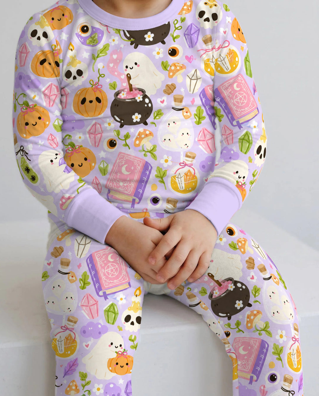 Ghost Potion Magic Garden Bamboo Two Piece Long Sleeve Pajama Set