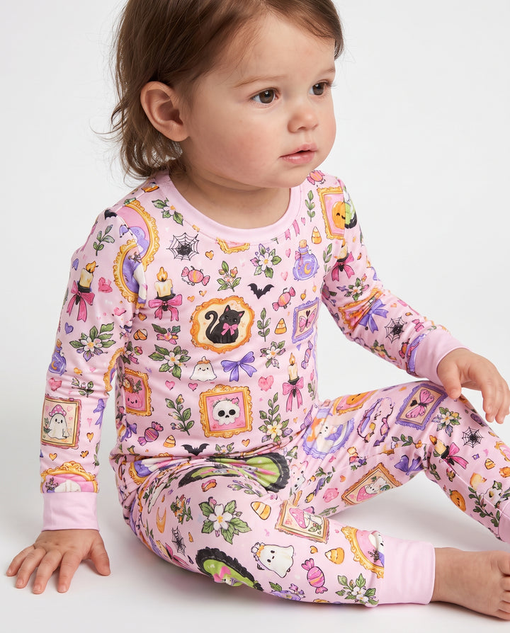 Spooky Cute Halloween Gallery Bamboo Two Piece Long Sleeve Pajama Set