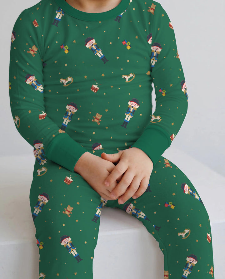 Classic Nutcracker Toyland Bamboo Two Piece Long Sleeve Pajama Set