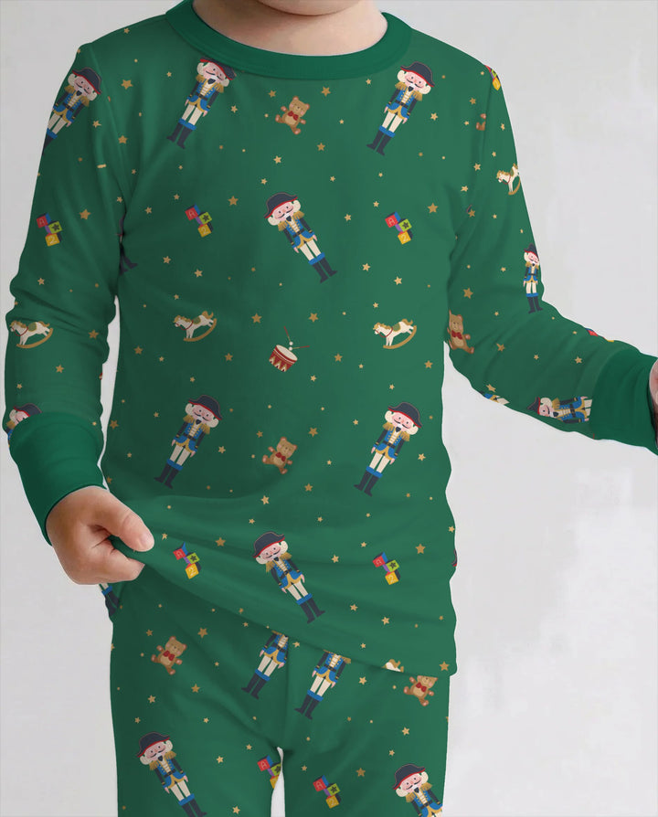 Classic Nutcracker Toyland Bamboo Two Piece Long Sleeve Pajama Set