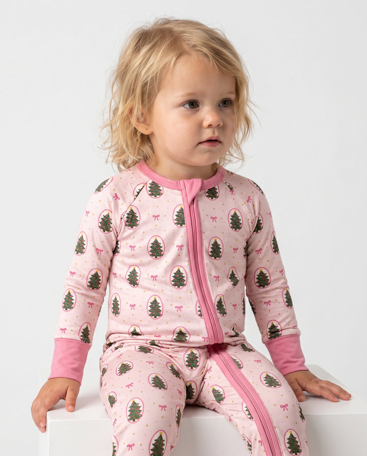 Pink Christmas Tree Cameo Bamboo Convertible Zippy
