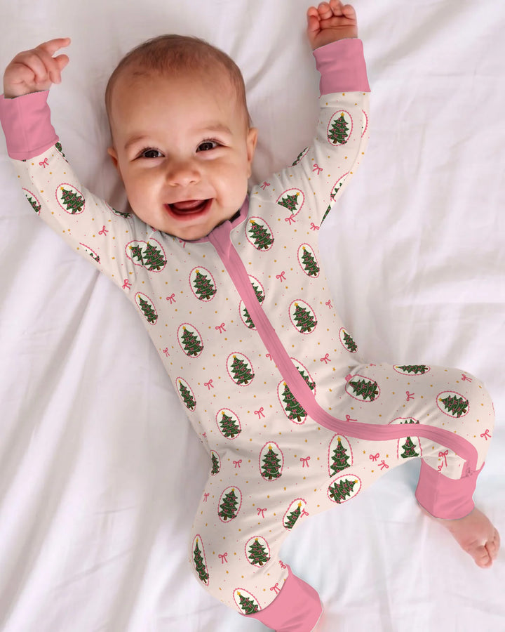 Pink Christmas Tree Cameo Bamboo Convertible Zippy