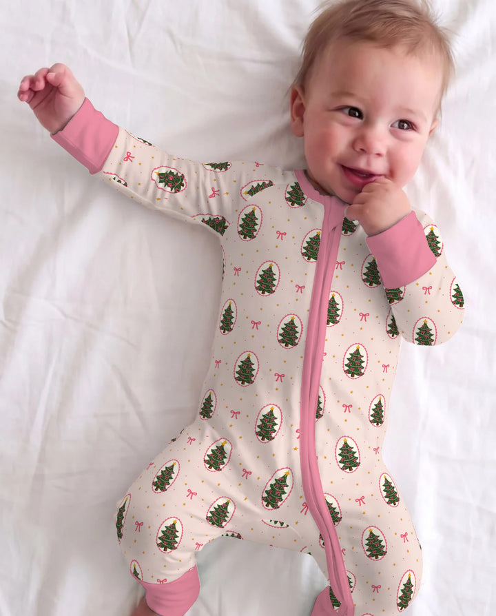 Pink Christmas Tree Cameo Bamboo Convertible Zippy