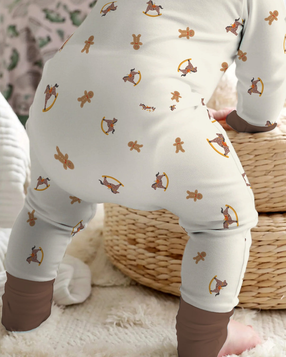Gingerbread Rocking Horse Christmas Bamboo Convertible Zippy