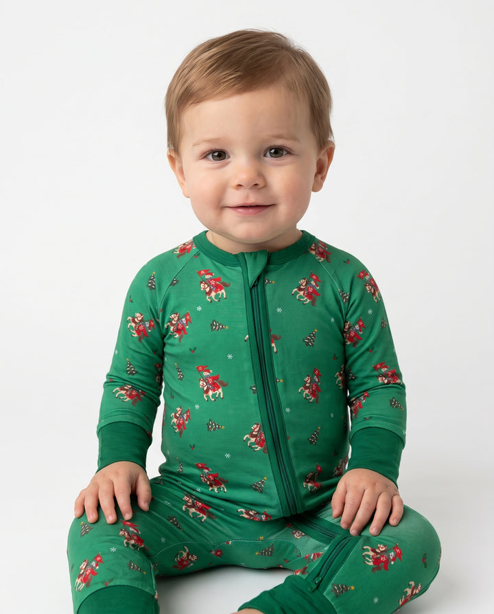 Christmas Horse Riders Bamboo Convertible Zippy