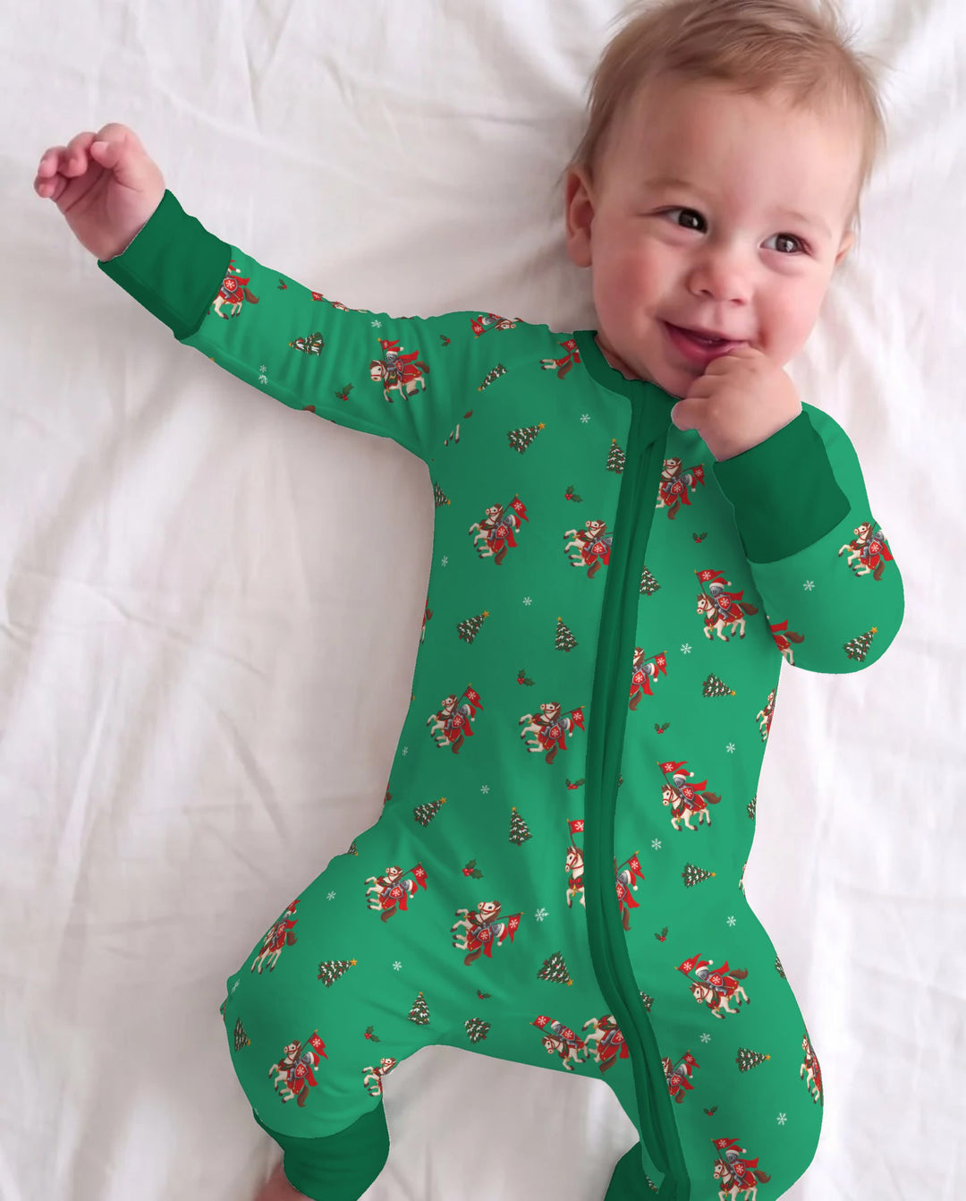 Christmas Horse Riders Bamboo Convertible Zippy