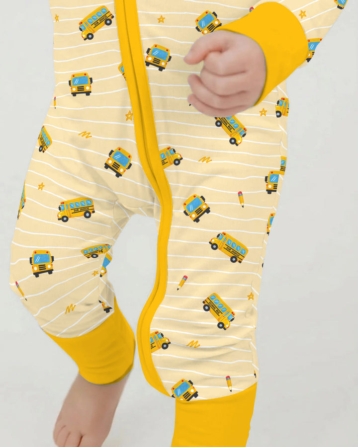 Back to School Bus Doodles Bamboo Convertible Zippy