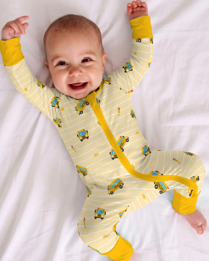Back to School Bus Doodles Bamboo Convertible Zippy