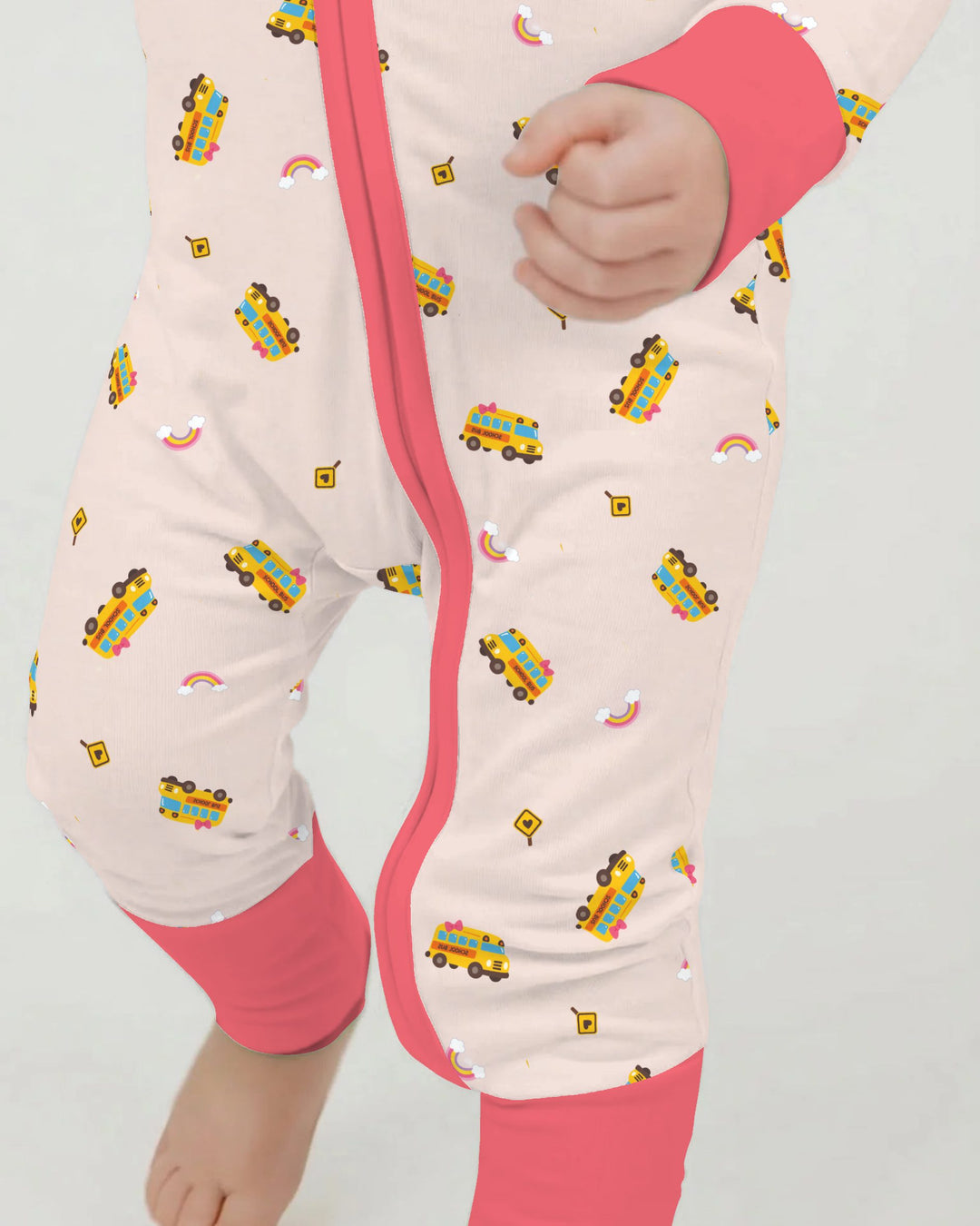 Rainbow School Bus Adventure Bamboo Convertible Zippy