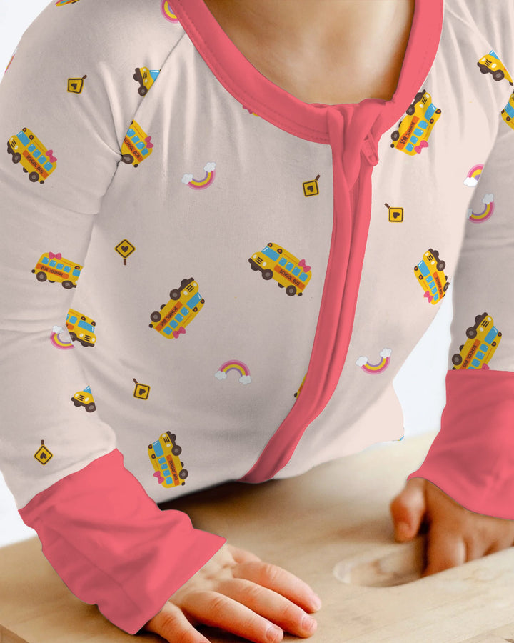 Rainbow School Bus Adventure Bamboo Convertible Zippy