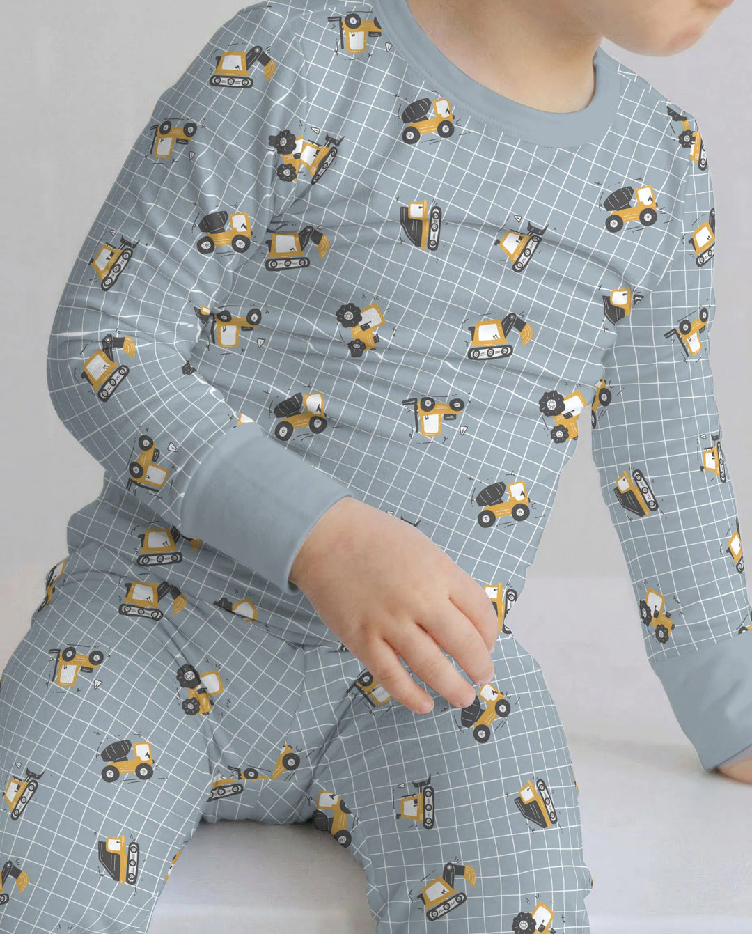 Little Builders Construction Crew Bamboo Two Piece Long Sleeve Pajama Set