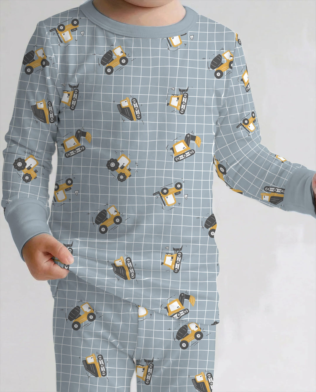 Little Builders Construction Crew Bamboo Two Piece Long Sleeve Pajama Set
