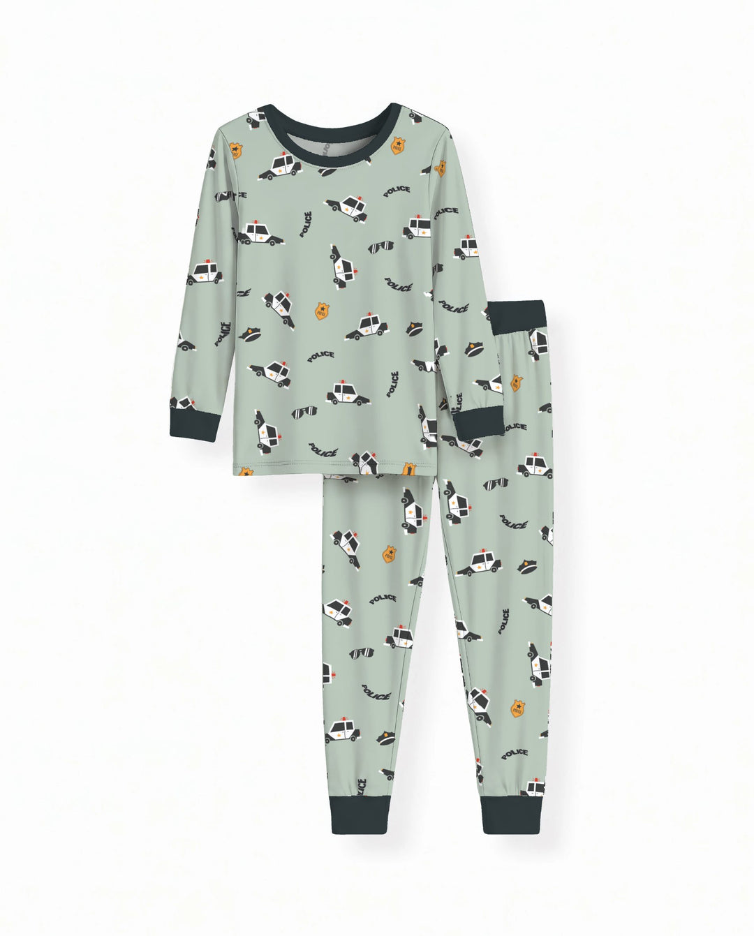 Little Police Patrol Bamboo Two Piece Long Sleeve Pajama Set
