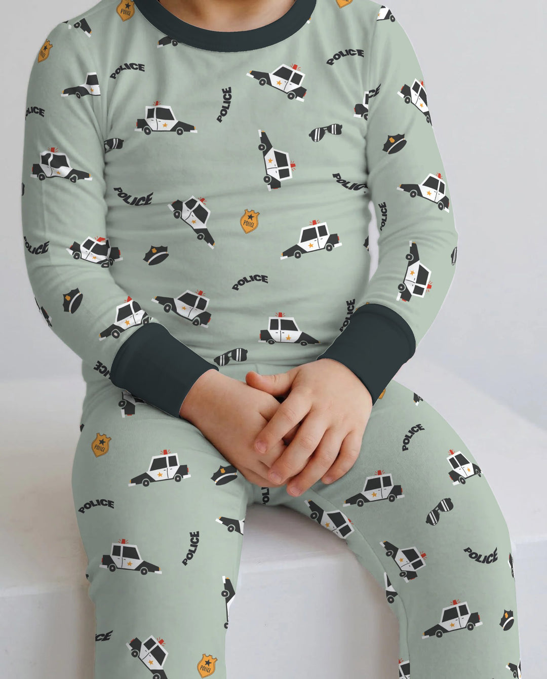 Little Police Patrol Bamboo Two Piece Long Sleeve Pajama Set