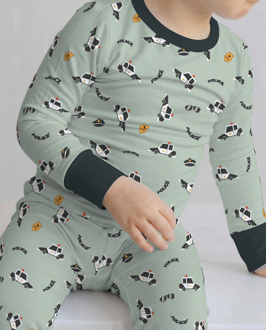 Little Police Patrol Bamboo Two Piece Long Sleeve Pajama Set