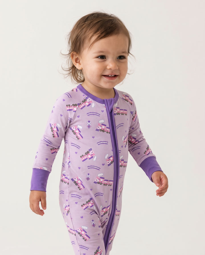 Pink Princess Train Adventure Bamboo Convertible Zippy