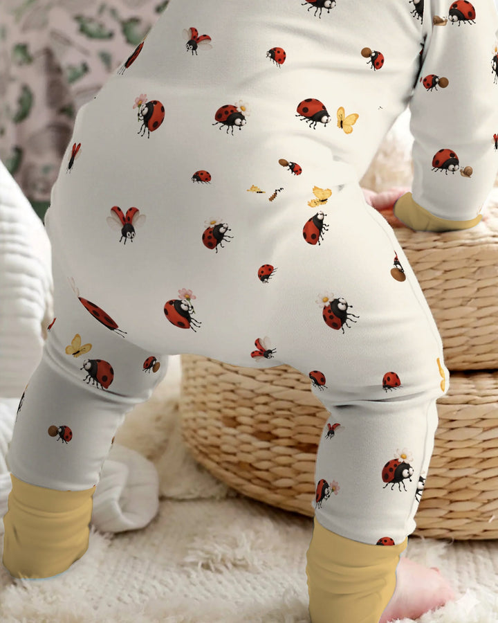Cute Ladybug Garden Bamboo Convertible Zippy