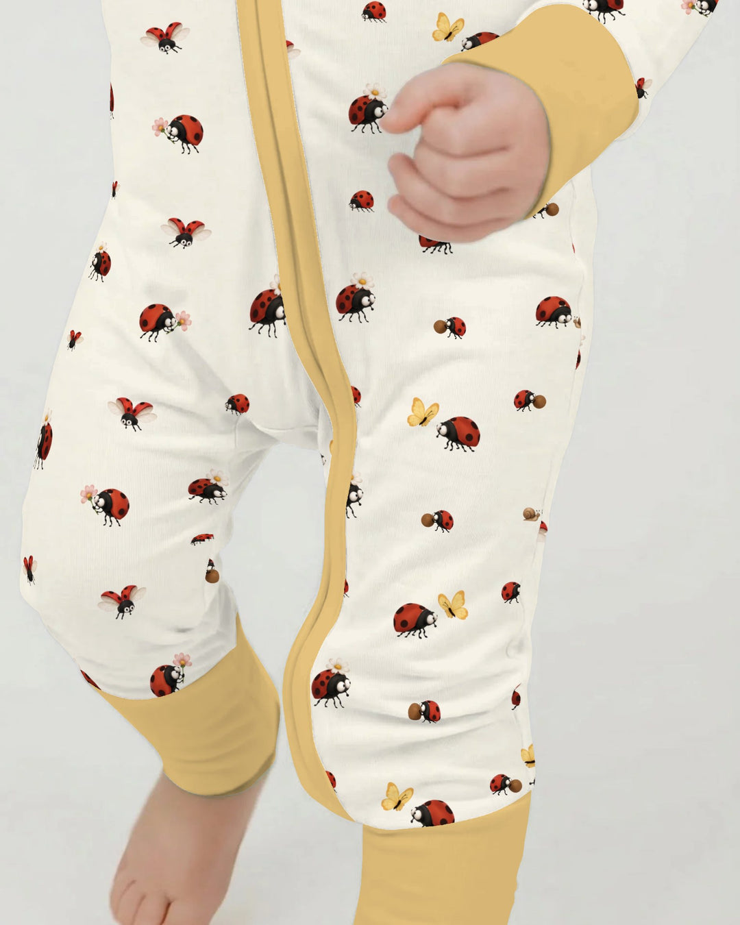 Cute Ladybug Garden Bamboo Convertible Zippy