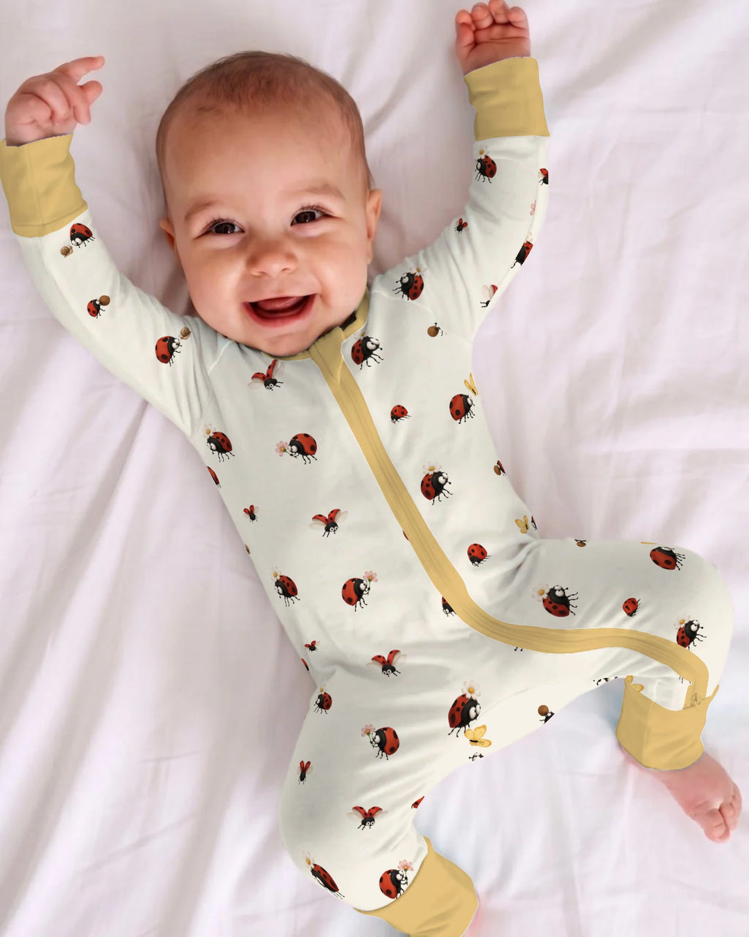Cute Ladybug Garden Bamboo Convertible Zippy