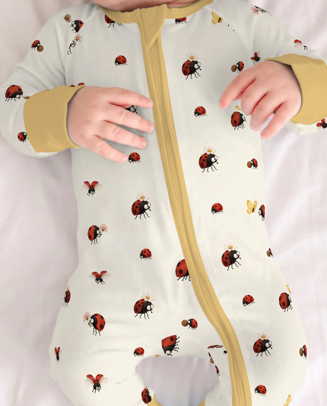 Cute Ladybug Garden Bamboo Convertible Zippy