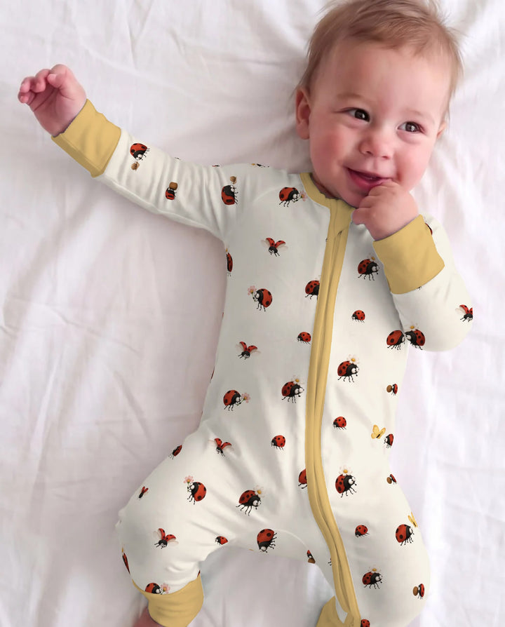 Cute Ladybug Garden Bamboo Convertible Zippy