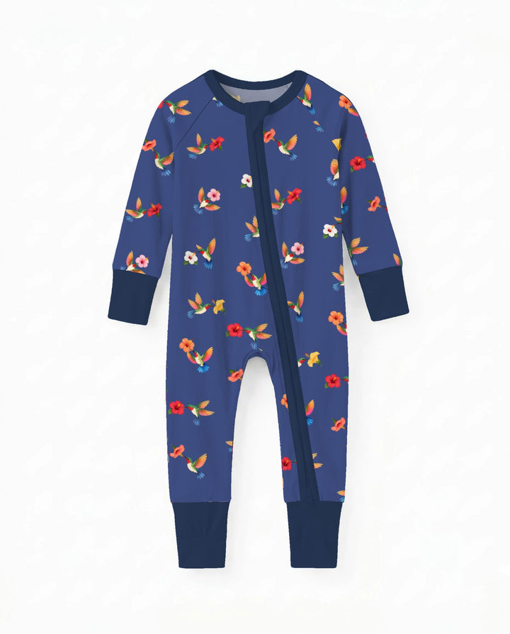 Tropical Hummingbird & Hibiscus Bamboo Convertible Zippy