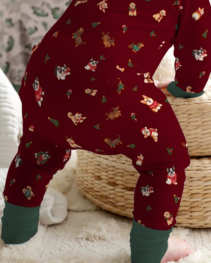 Christmas Dogs Holiday Bamboo Convertible Zippy
