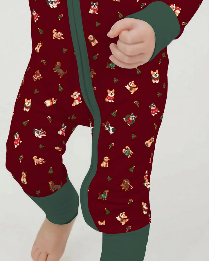 Christmas Dogs Holiday Bamboo Convertible Zippy