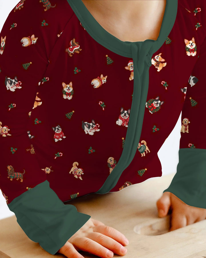 Christmas Dogs Holiday Bamboo Convertible Zippy
