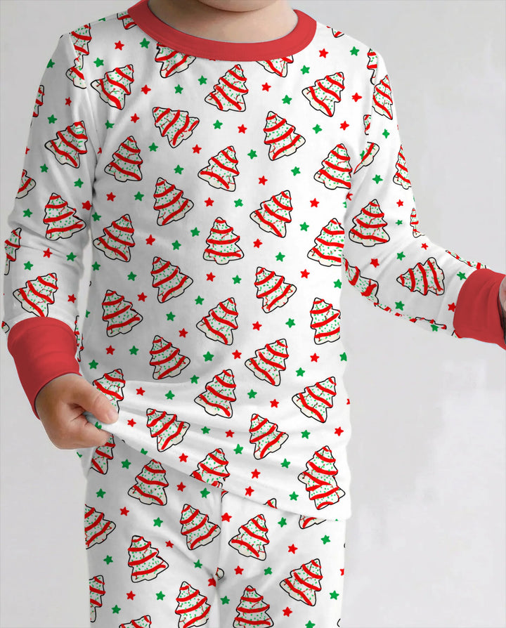 Christmas Tree Cake Cookie Bamboo Two Piece Long Sleeve Pajama Set