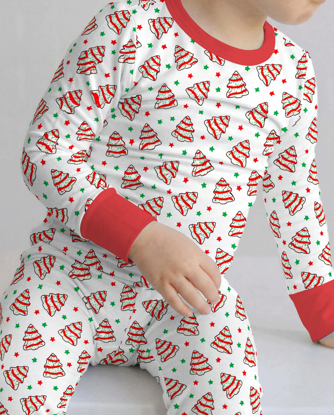 Christmas Tree Cake Cookie Bamboo Two Piece Long Sleeve Pajama Set