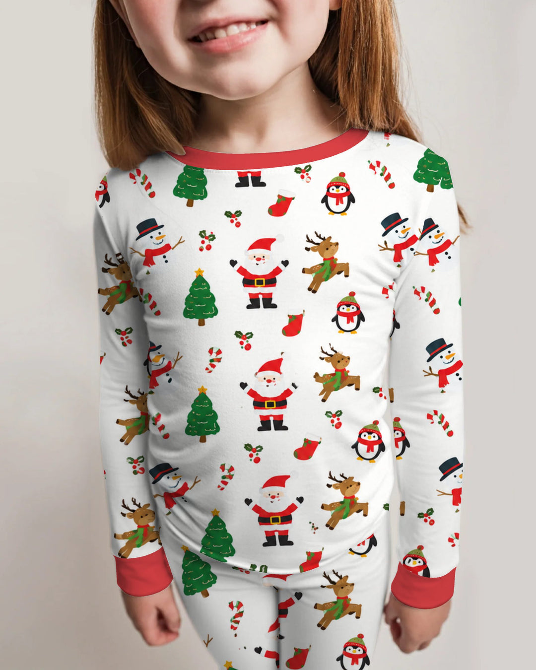 Classic Christmas Friends Bamboo Two Piece Long Sleeve Pajama Set