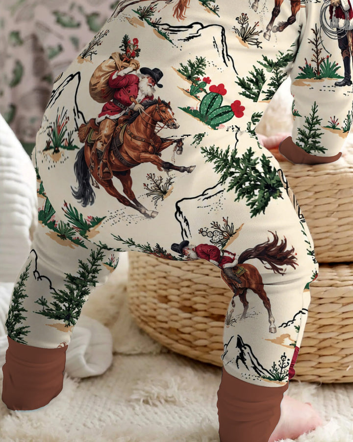 Western Cowboy Santa Christmas Bamboo Convertible Zippy