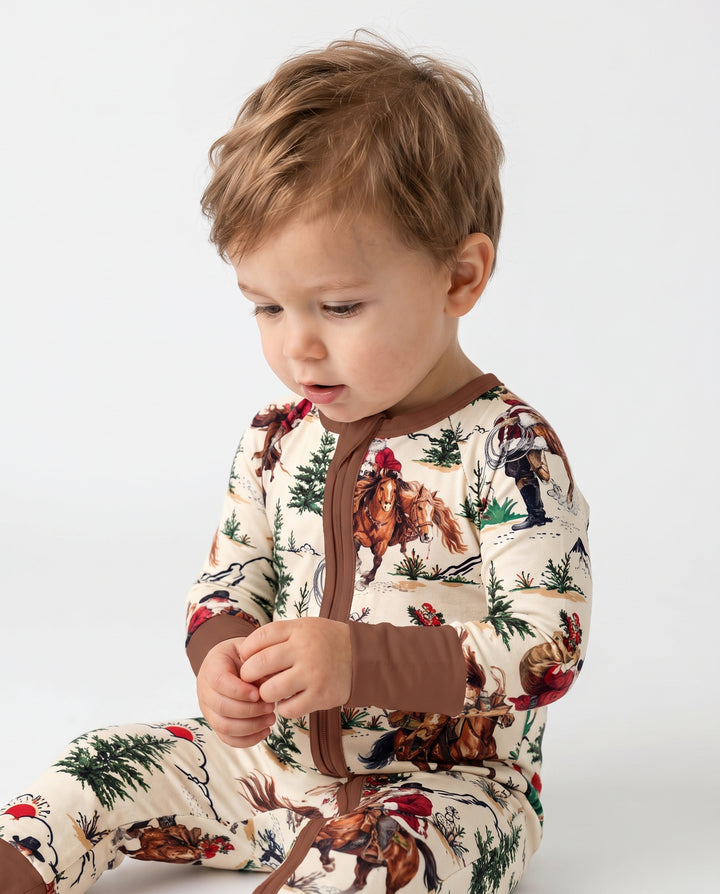 Western Cowboy Santa Christmas Bamboo Convertible Zippy