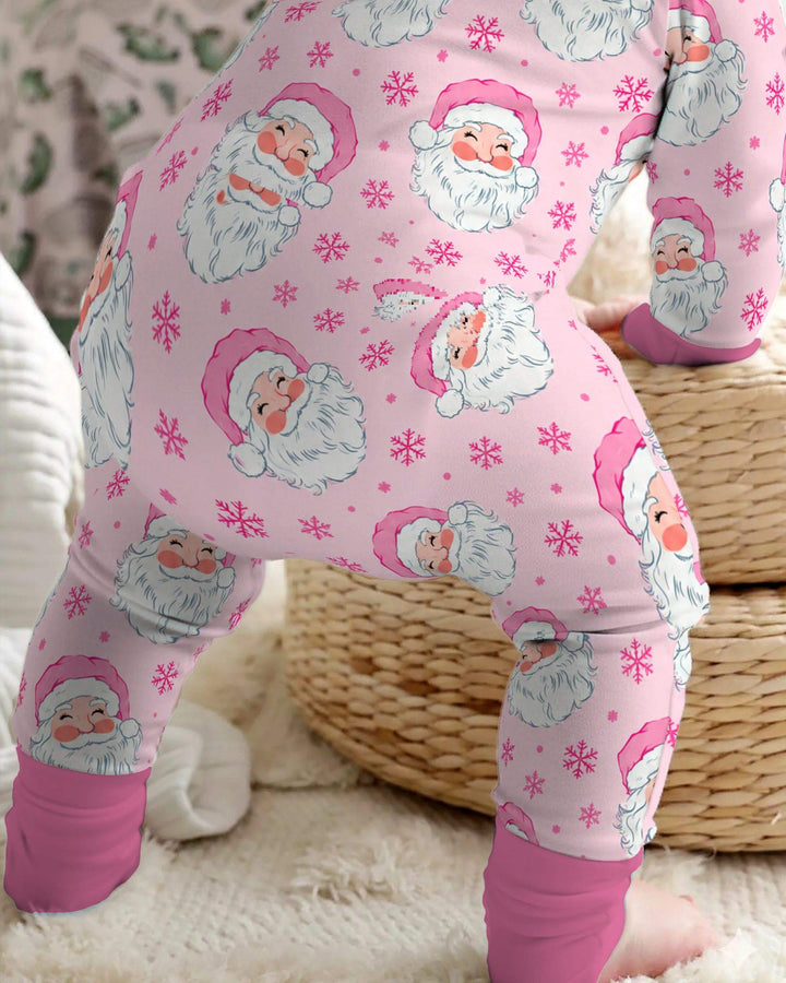 Pink Santa Snowflakes Bamboo Convertible Zippy