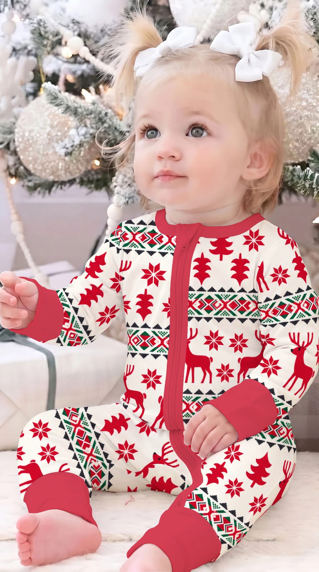 Nordic Reindeer Christmas Bamboo Convertible Zippy