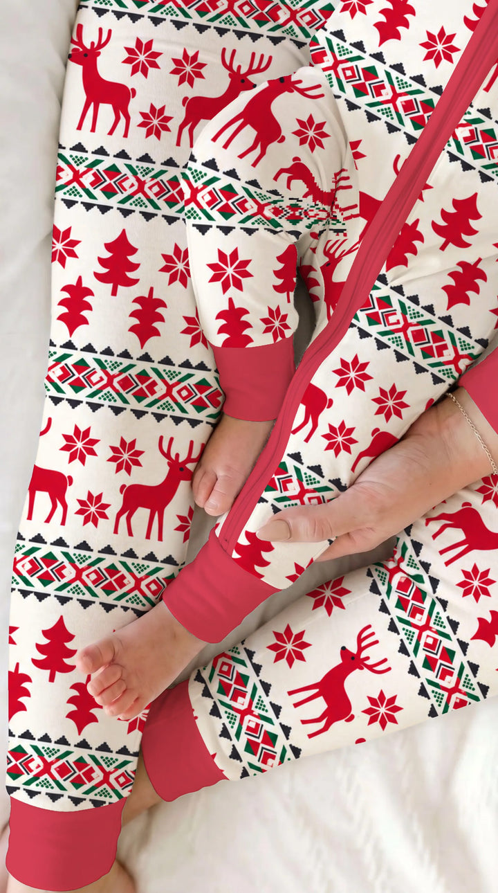 Nordic Reindeer Christmas Bamboo Convertible Zippy