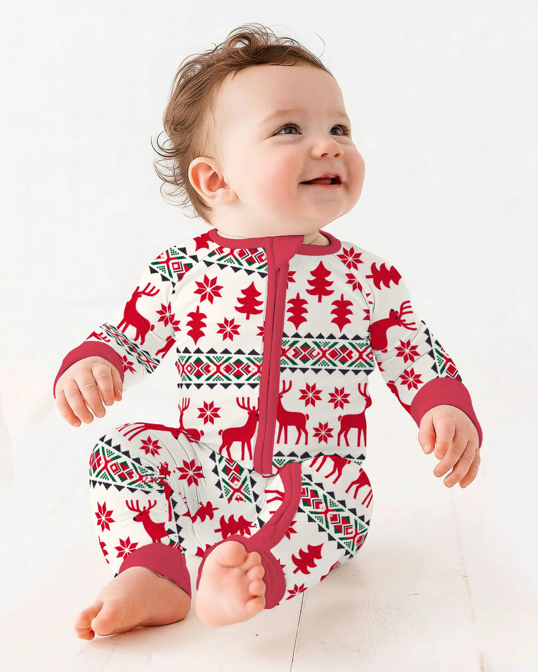 Nordic Reindeer Christmas Bamboo Convertible Zippy