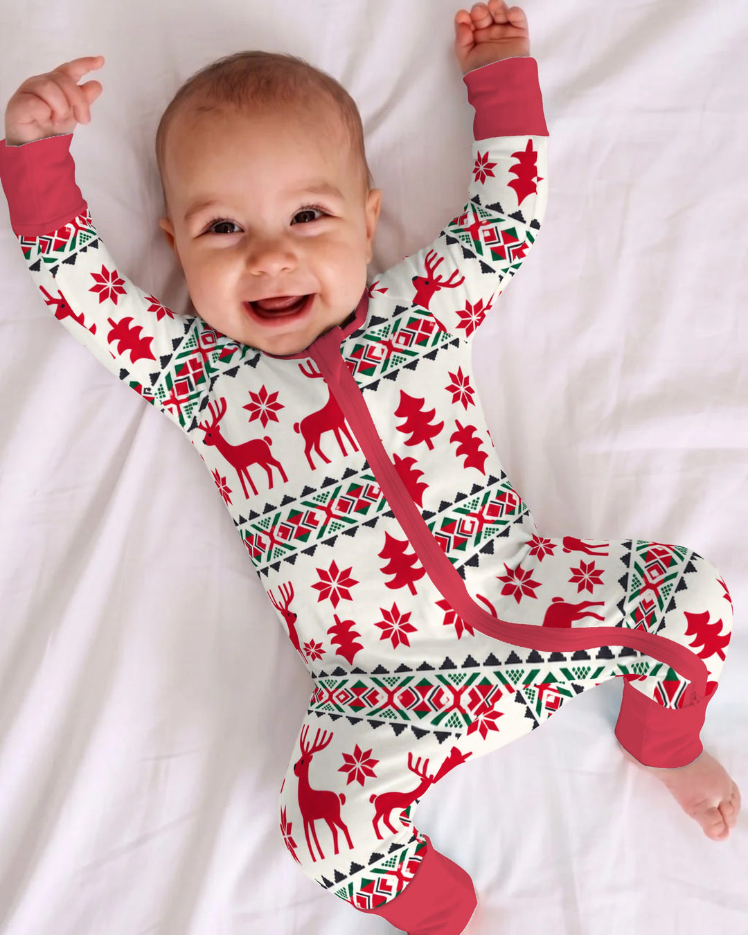 Nordic Reindeer Christmas Bamboo Convertible Zippy