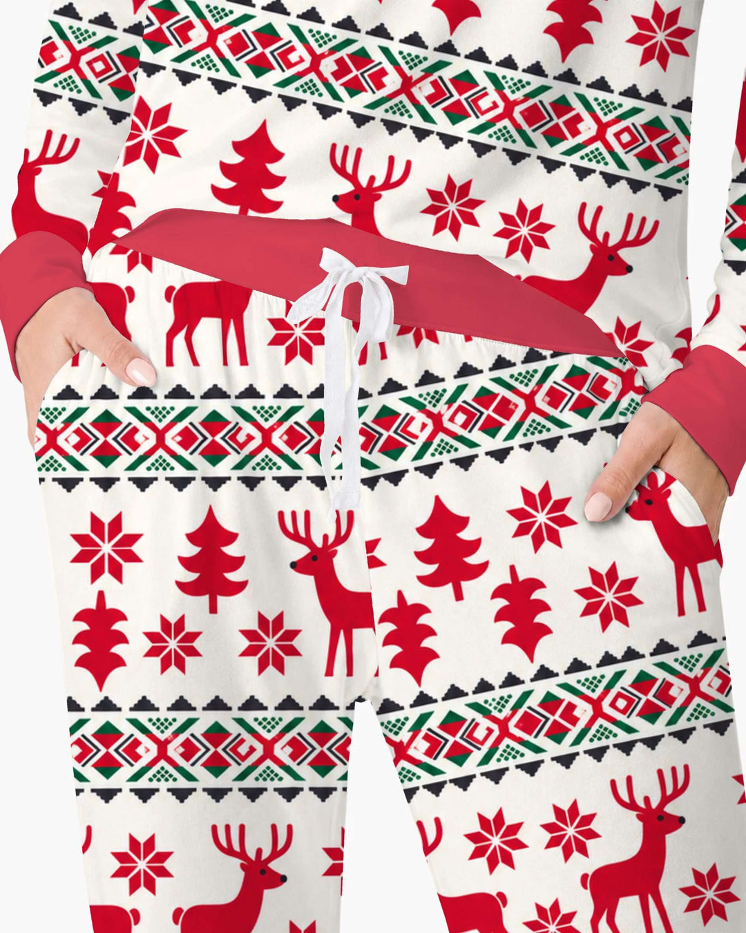 Nordic Reindeer Christmas Bamboo Women Pajama Set