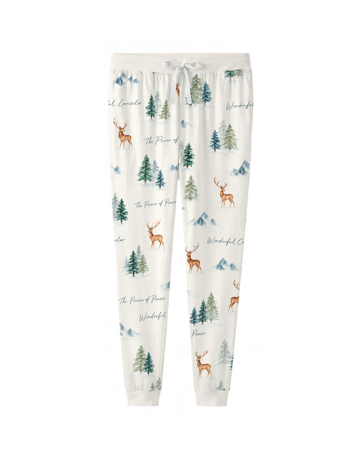 Prince of Peace Winter Woodland Bamboo Women Pajama Set