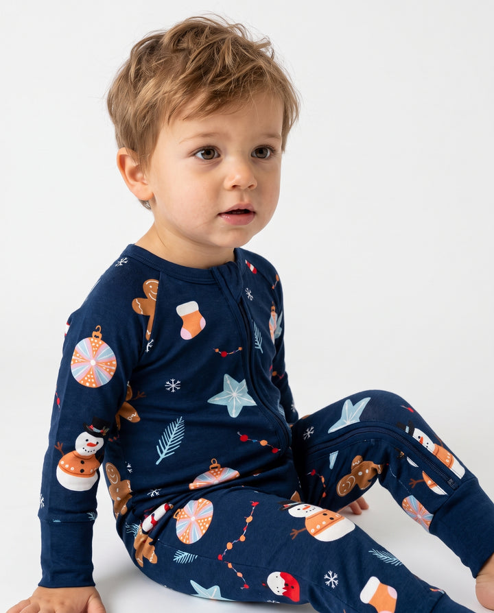 Midnight Snowman Christmas Treats Bamboo Convertible Zippy