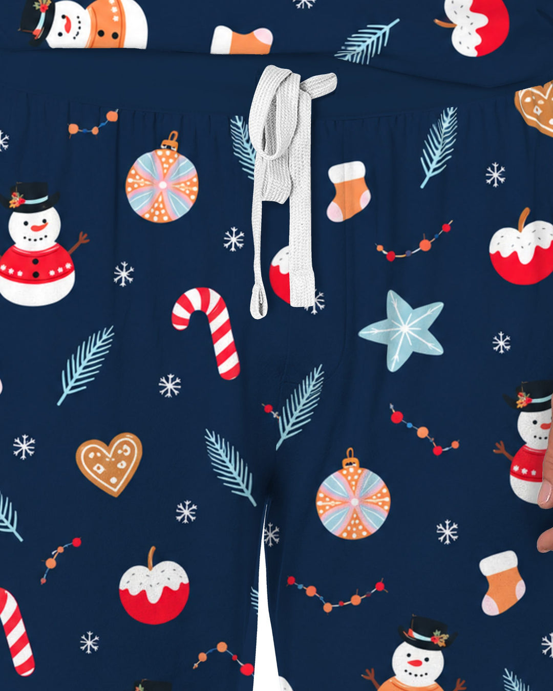 Midnight Snowman Christmas Treats Bamboo Men's Pajama Set