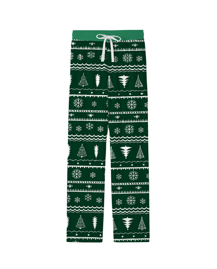 Evergreen Nordic Christmas Trees Bamboo Men's Pajama Set