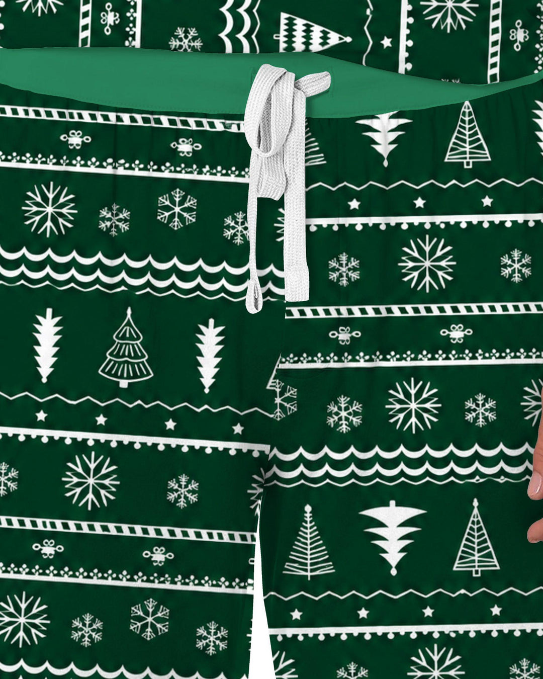 Evergreen Nordic Christmas Trees Bamboo Men's Pajama Set